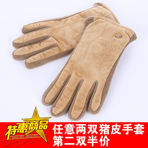 Star Foreign Trade HENG YUAN XIANG Women plus velvet thickening winter genuine leather gloves thermal pigskin gloves 18162