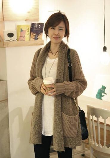 Star of splicing knitting cardigan coat mix colors free shipping