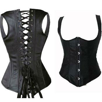 steel boned satin waist traning classic underbust sexy black corset plus size 3XL 4XL 5XL 6XL