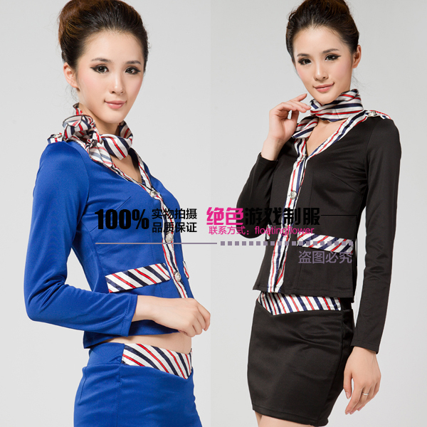 Stewardess uniforms professional set beauty services stewardess clothing stewardess loading the ktv clothes