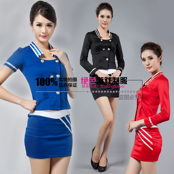 Stewardess uniforms professional set ktv clothes stewardess loading the clothes work wear autumn and winter