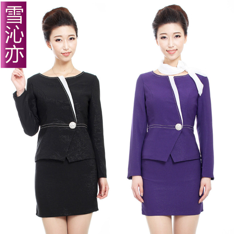 Stewardess uniforms professional set long-sleeve work wear autumn and winter work wear autumn