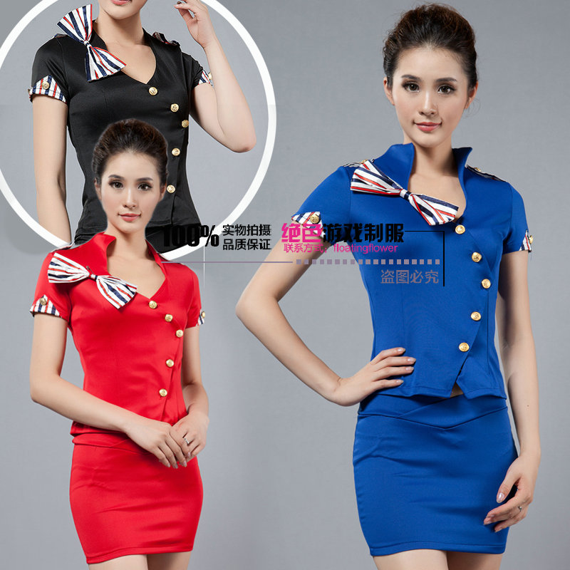 Stewardess uniforms professional set work wear sauna, clothes beauty clothes