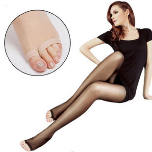 Stockings rompers ultra-thin transparent antidepilation wire women's sexy open toe socks open toe socks lucy refers to pantyhose