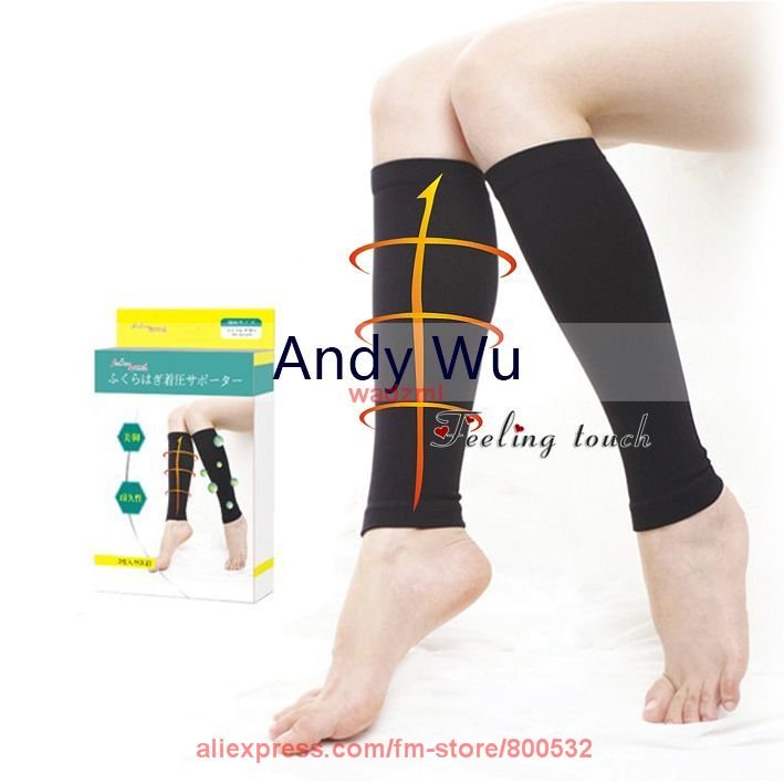 Stovepipe Socks Slimming Calf Socks with Beauty Leg original color box package 25pcs/lot EMS free shipping