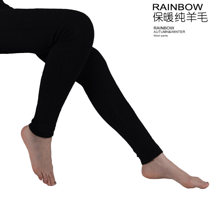 Straight hair autumn and winter women's slim thermal cashmere pants wool trousers thick warm pants