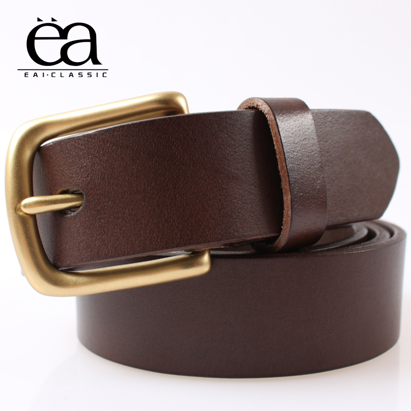 Strap genuine leather Women pure buckle anti-allergic women's casual belt all-match fashion first layer of cowhide