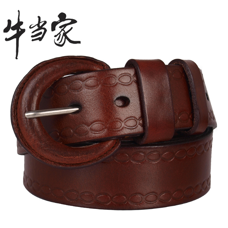 Strap Women genuine leather belt female wide belt cowhide genuine leather strap female first layer of cowhide anti-allergic 133