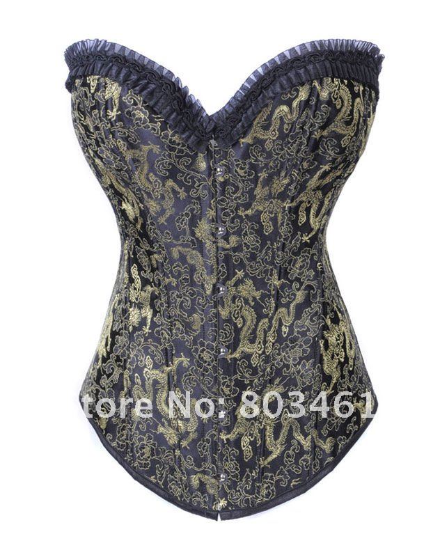 Strapless Ruffled Brocade Corset