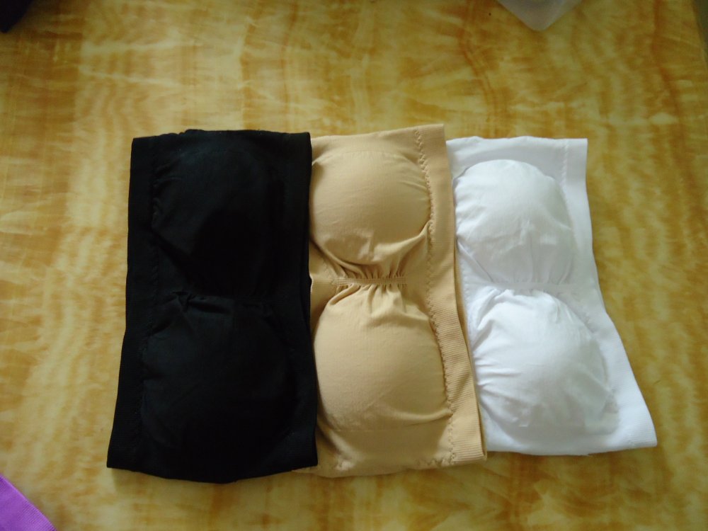 STRAPLESS Tube Top Bandeau with Removable Padding Bra 9pcs 34.2USD