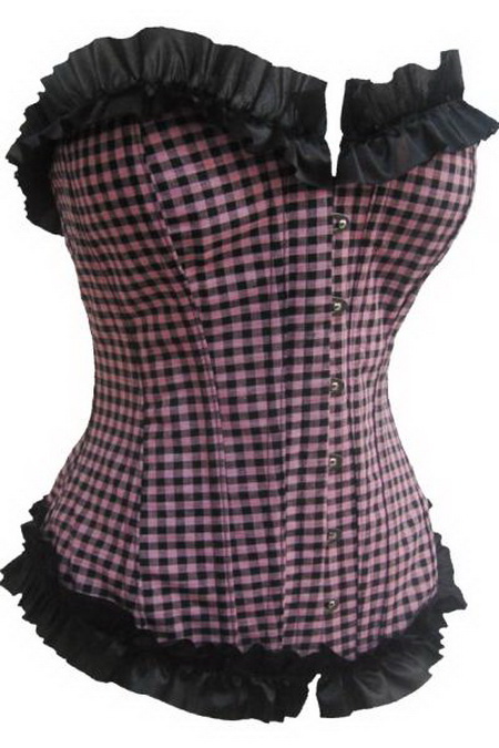 Stripe plaid sexy royal shaper small vest lace corset 5104