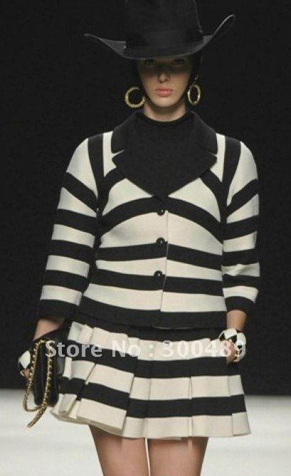 Stripe Women suits fashion ladies suit fashion elegant