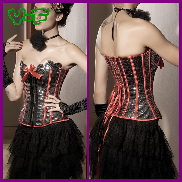 Stylish Circus Nuit Corset,Sexy Printing Waist Training Corsets For Sale,Fashion Burlesque Costume YF5119 + Free Shipping