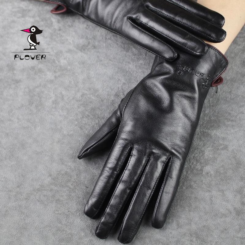 Suede gloves women's genuine leather gloves winter thin brief