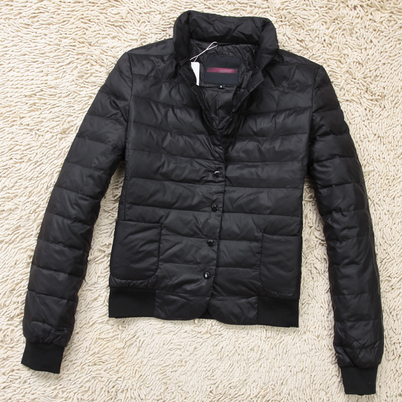 Suit collar single breasted down coat