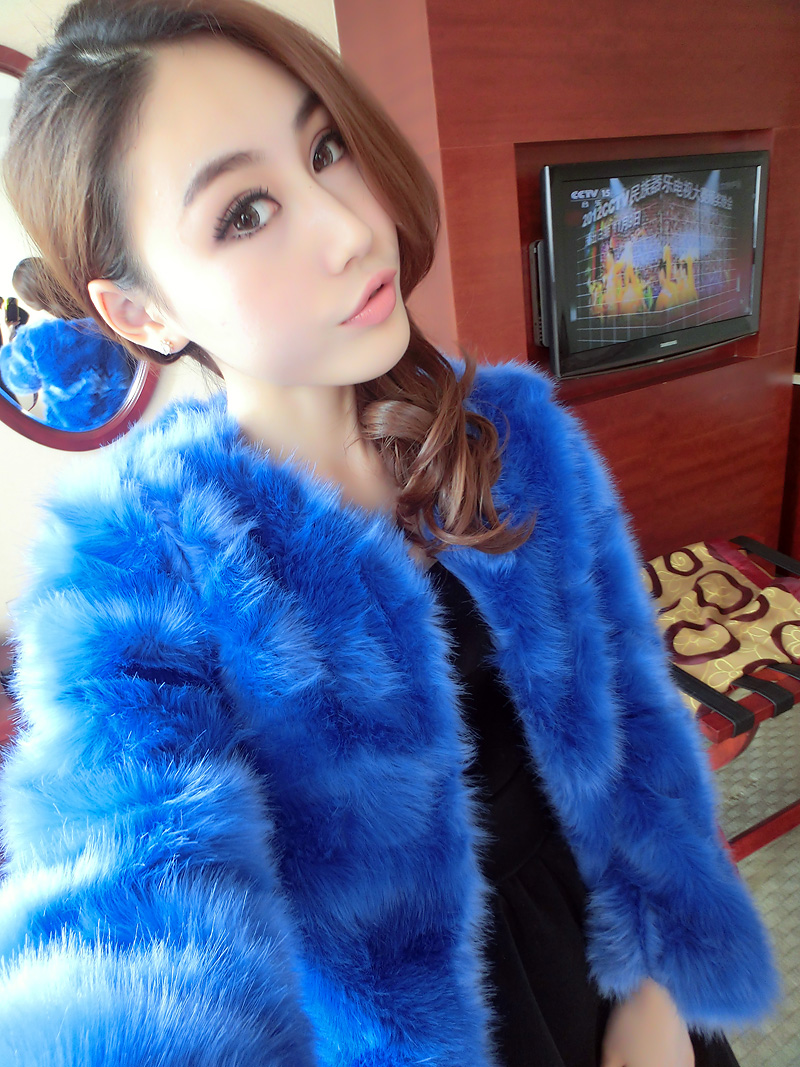 Suki shop fashion eco-friendly faux fur coat 2013 new winter 2606