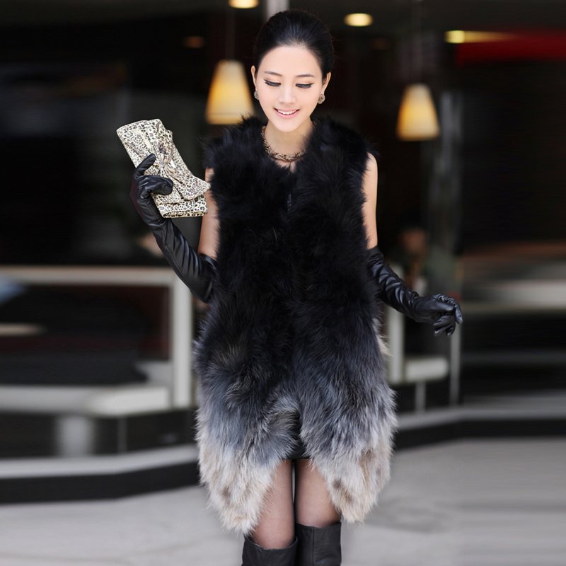 Sukracarya 2012 high quality wool fur vest outerwear sl1129