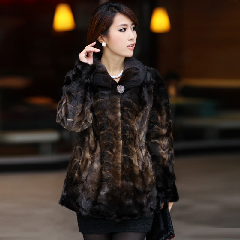 Sukracarya 2012 mink hair fight mink female fur coat a-1242a