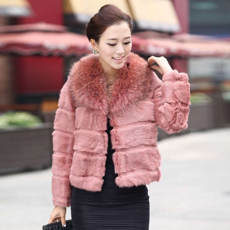 Sukracarya fur women's rabbit fur coat short design slim fur overcoat syt8888