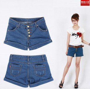 Summer 2011 women retro new jeans in the waist and blue jeans flange 630 #