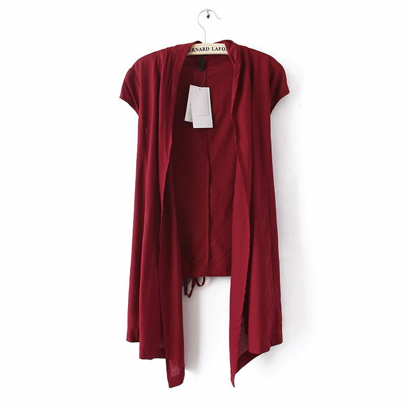 Summer all-match medium-long short jacket cape solid color waistcoat