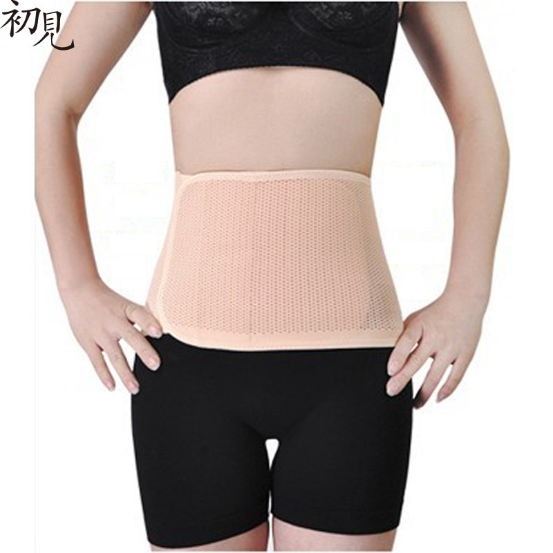 Summer breathable network-well magic stickers postpartum body shaping abdomen drawing belt tiebelt eutocia staylace