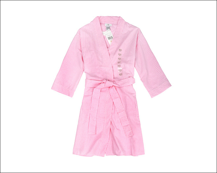 summer cool bathrobe ,woven cotton plaid paragraph women's robes