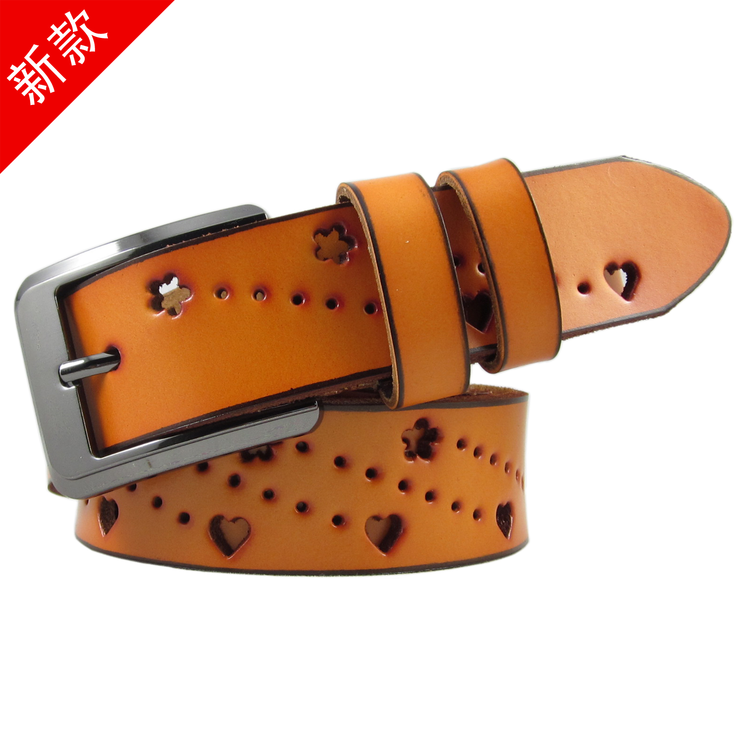 Summer cutout women's strap female genuine leather cowhide women's belt female (BL006)