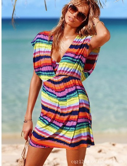 summer dresses for women 2013 Rainbow dress  free shipping