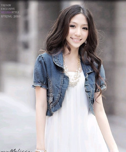 Summer female denim coat short design denim cardigan spring hot-selling denim top vest