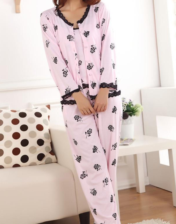 Summer female pajamas, pajama set for Women/Lady, home wear, Flower, drop shipping Free Shipping W1324