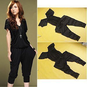 Summer jumpsuit loose plus size clothing V-neck harem pants jumpsuit