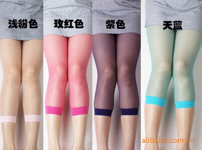 Summer Lovely Women Gauzy Wrap Core Silk Cheap Leggings Ladies' Pantyhose Tight Pantyhose Candy Colored Cool