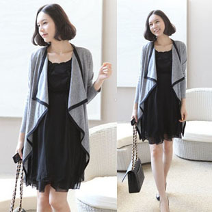 Summer maternity clothing maternity clothing long-sleeve top outerwear cardigan 100% cotton irregular y046