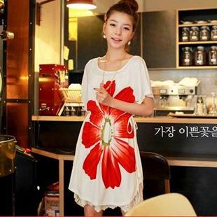 Summer maternity clothing maternity summer short-sleeve loose t-shirt maternity dress Maternity tops