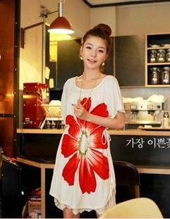 Summer maternity clothing maternity summer short-sleeve maternity loose t-shirt maternity dress