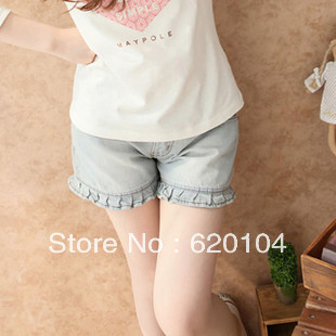 Summer maternity clothing  summer maternity knee-length pants maternity shorts denim