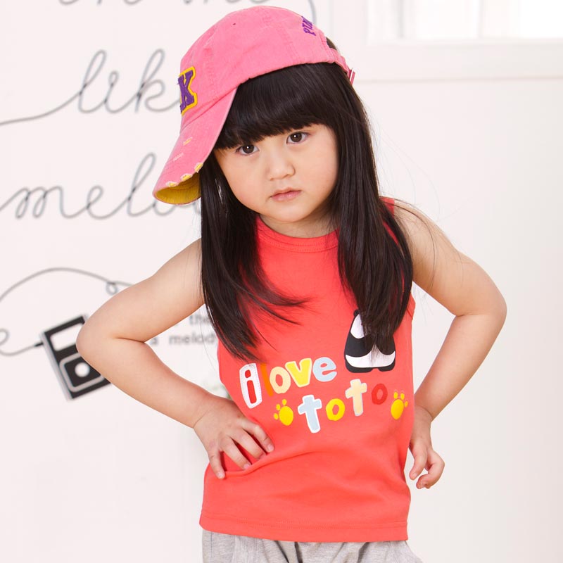 Summer MECOX LANE girls clothing sleeveless T-shirt print pullover vest