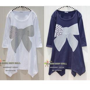 Summer new arrival 2013 maternity clothing fashion big butterfly maternity short-sleeve t-shirt loose maternity top