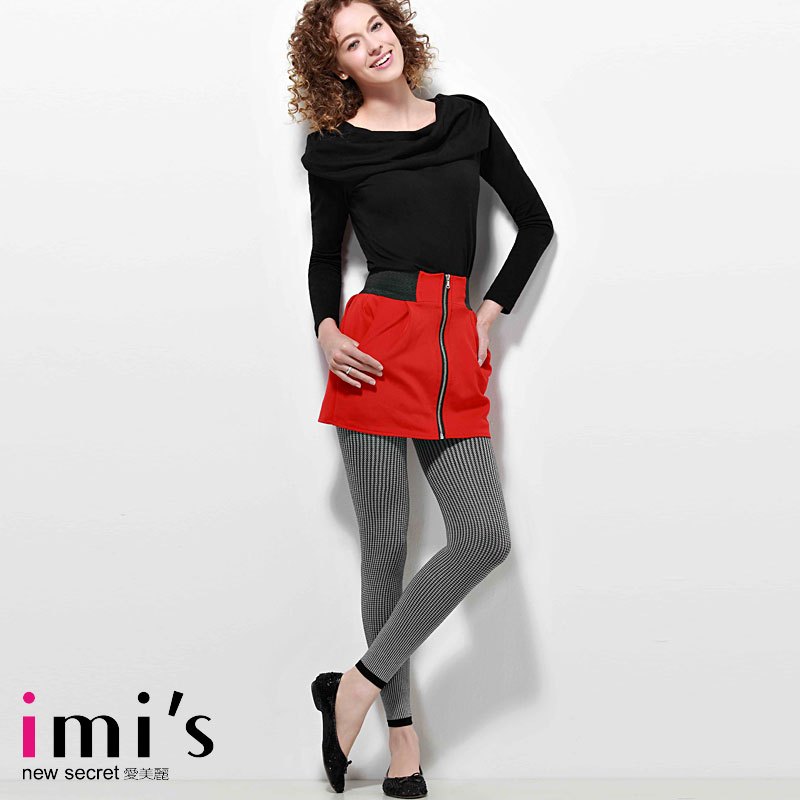 Summer new arrival amelie imis houndstooth pattern basic im82e81 warm pants