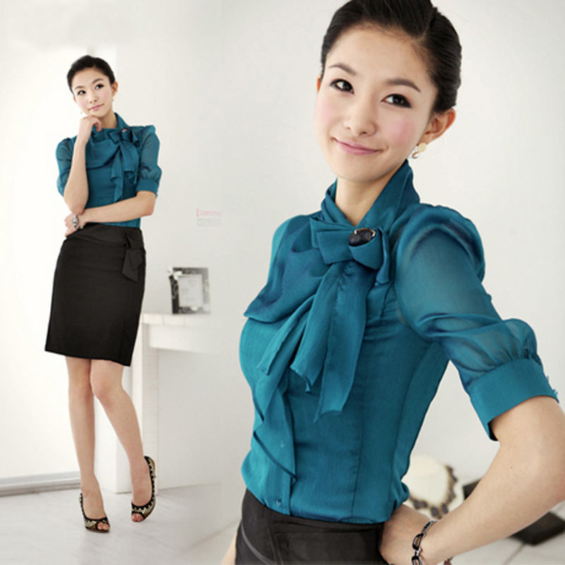 Summer ol set professional women's piece set short-sleeve shirt skirt work wear