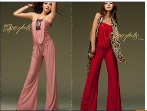 Summer solid color mopping the floor was thin the piece pants Bohemian trousers dress..201303WD131