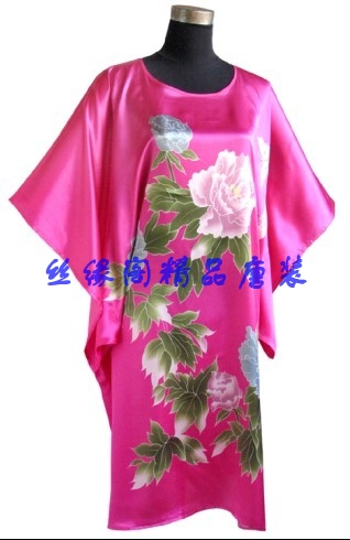 Summer tang suit print plus size loose sleepwear 2012 sleepwear women's batwing sleeve robe sy010