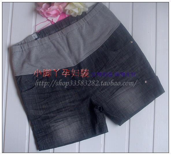 Summer thin maternity belly pants maternity shorts maternity denim belly pants