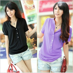 Summer tops for women innovative items shirt / blouse blouses for women 2013 the female shirt black blouse for women S095