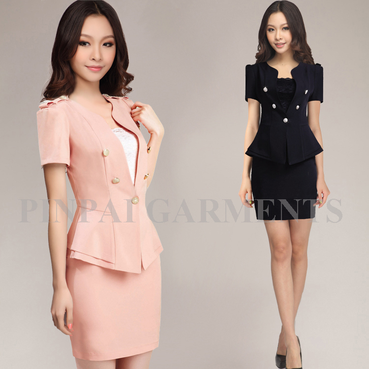 Summer women's 2012 professional women's short-sleeve formal set quality work wear piece set 2209