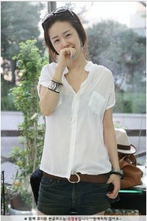 Summer women's 2013 all-match shirt thin female medium-long solid color women's long-sleeve shirt