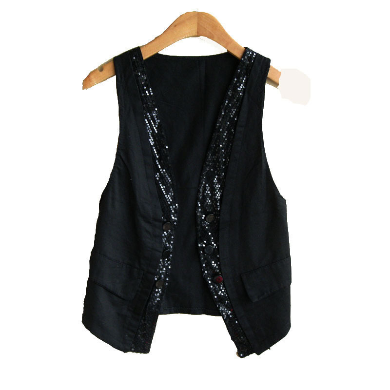 Summer women's top double breasted cape vest female spring and summer sleeveless vest outerwear