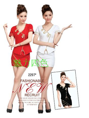 Summer work wear female work wear stewardess uniforms professional set technicalness service pediluvium