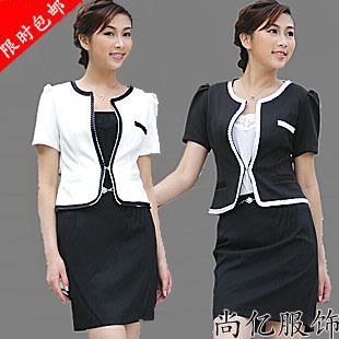 Summer work wear women's formal set skirt twinset professional skirt work wear